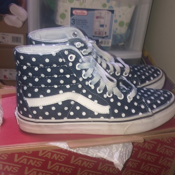 Vans Shoes - Denim Poka Dot Vans